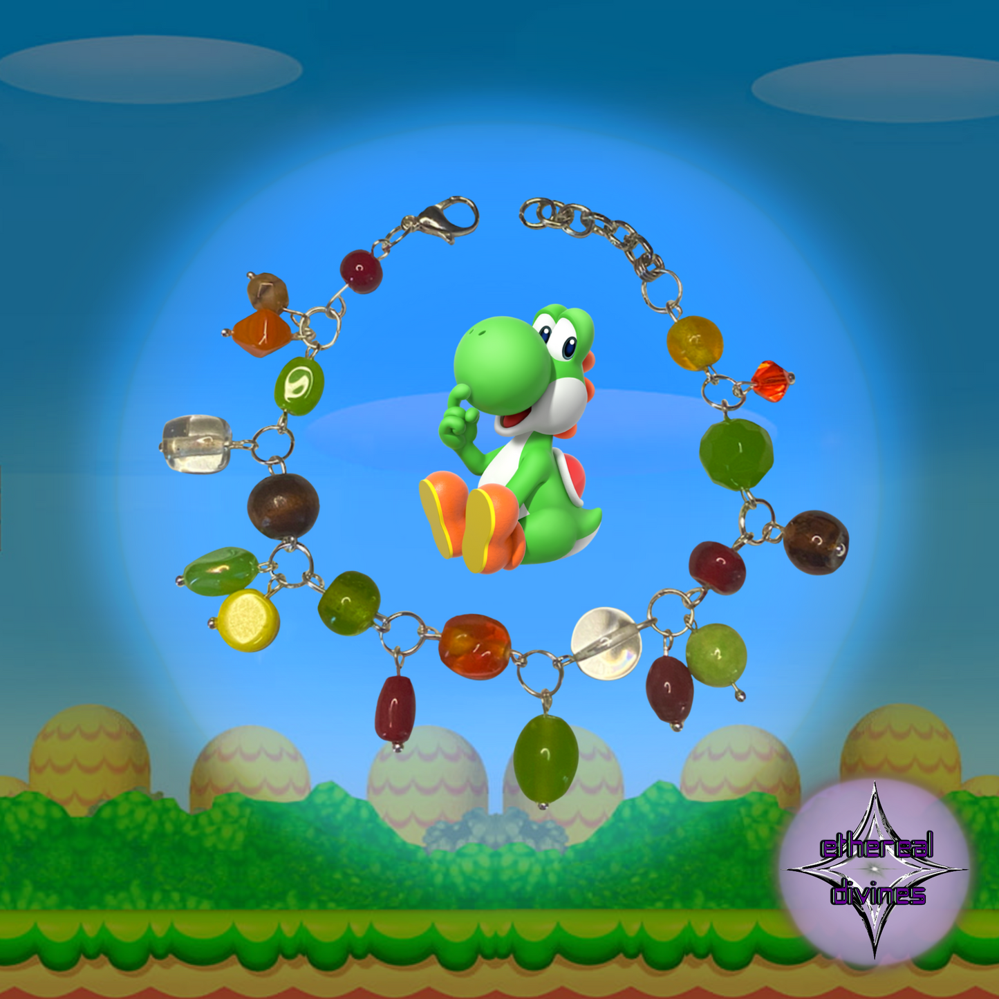 Yoshi Inspired Charm Bracelet
