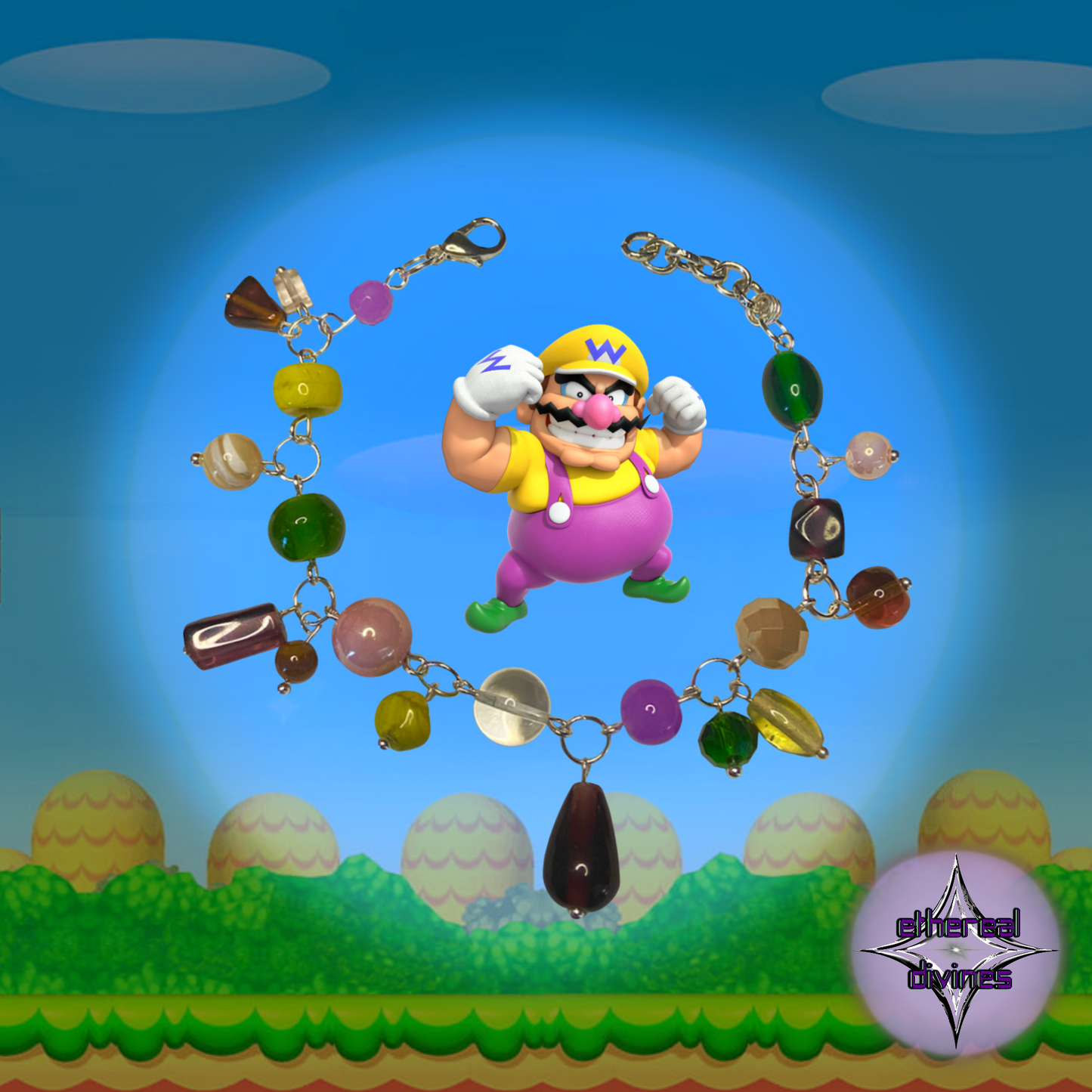 Wario Inspired Charm Bracelet