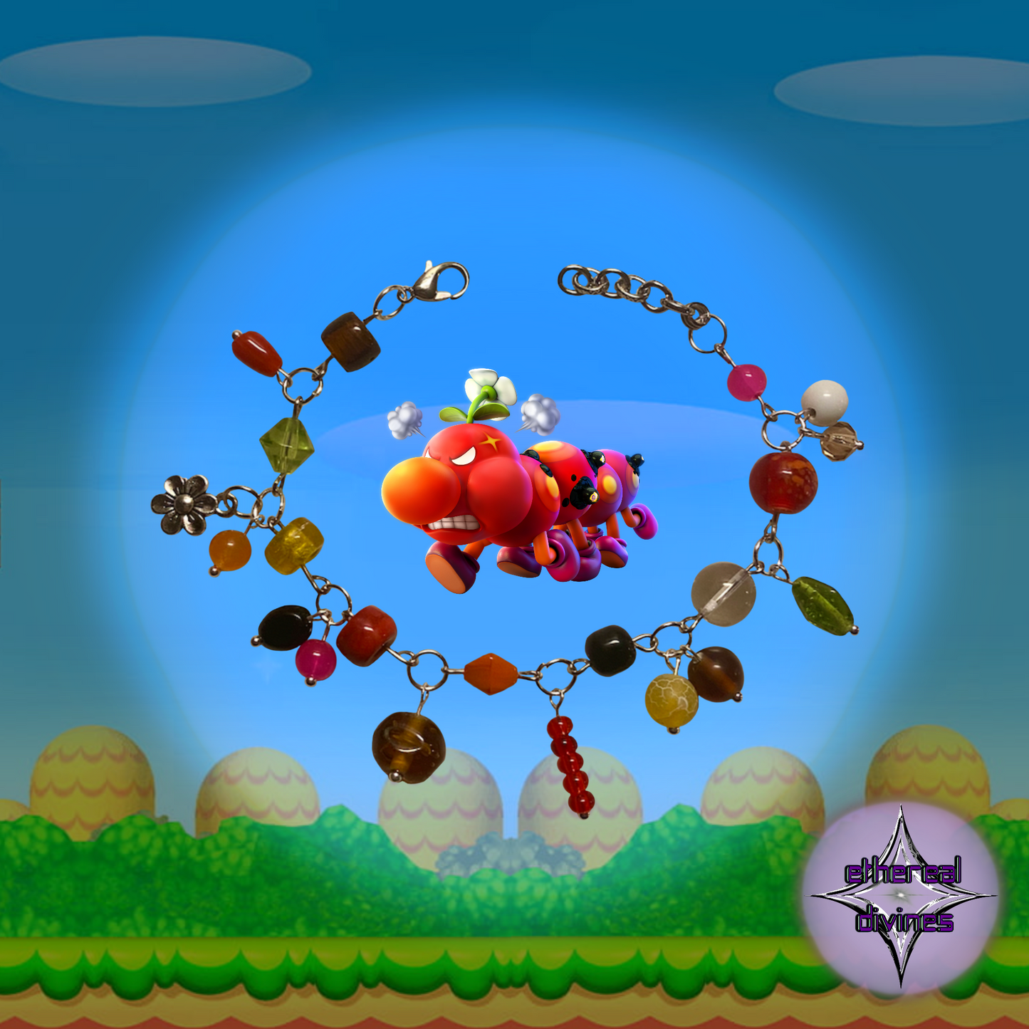 Angry Wiggler Inspired Charm Bracelet