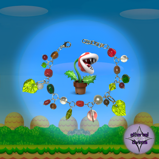 Piranha Plant Inspired Charm Bracelet