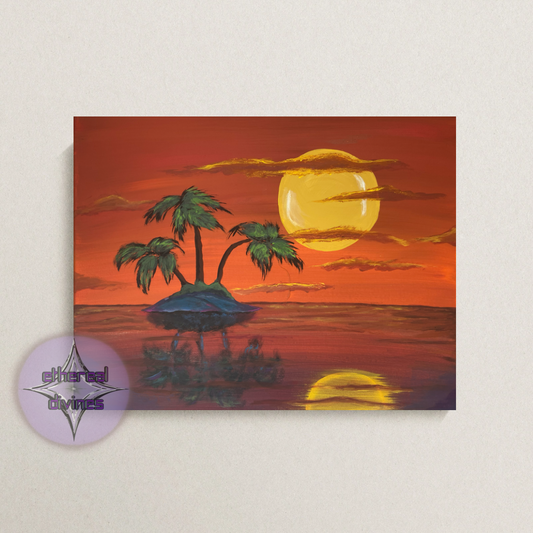Sunset by the Pacific Sea Print