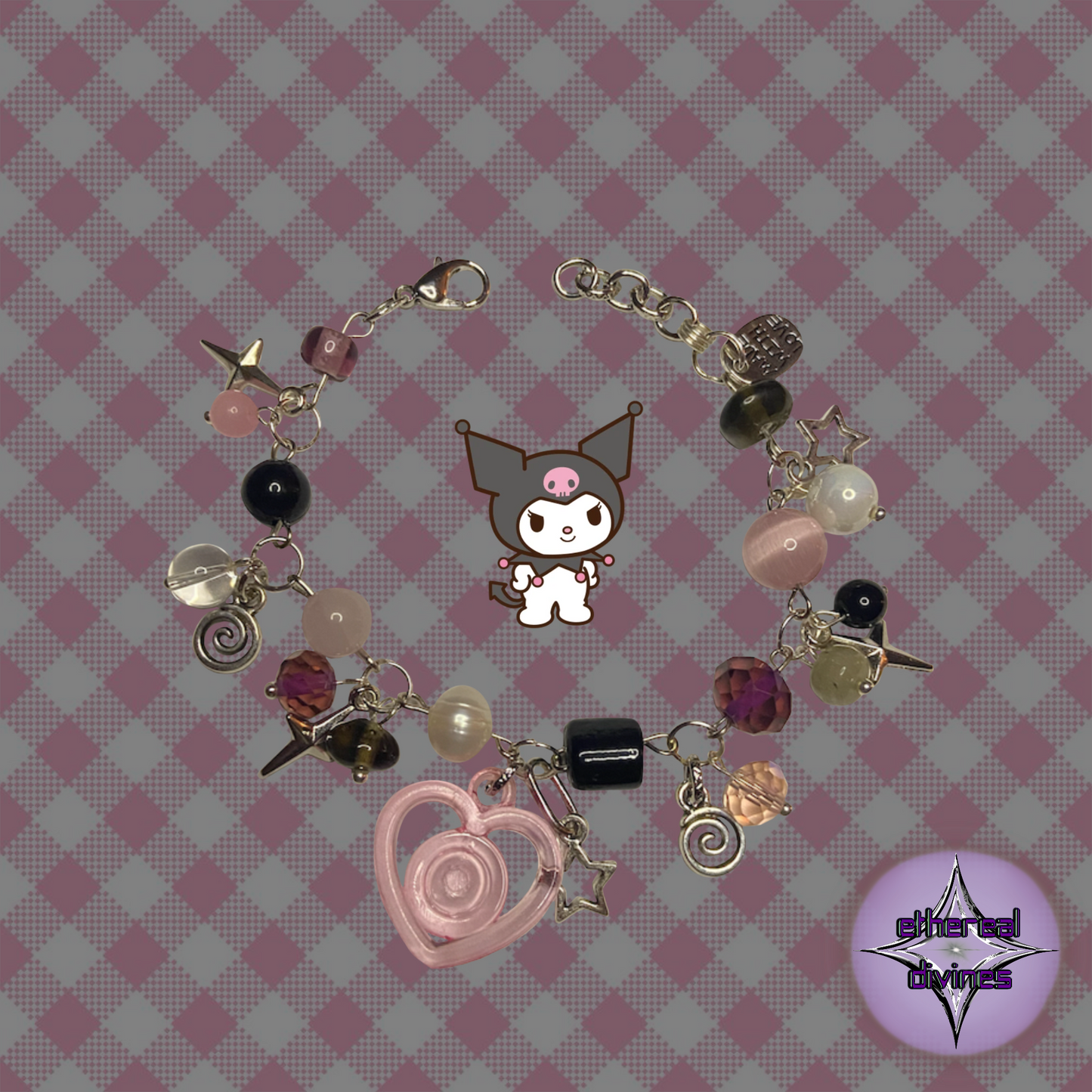 Kuromi Inspired Charm Bracelet