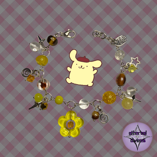 Pompompurin Inspired Charm Bracelet